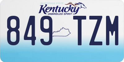 KY license plate 849TZM