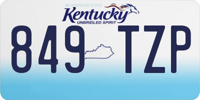 KY license plate 849TZP