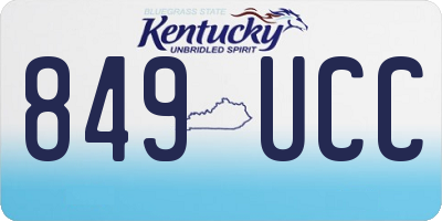 KY license plate 849UCC