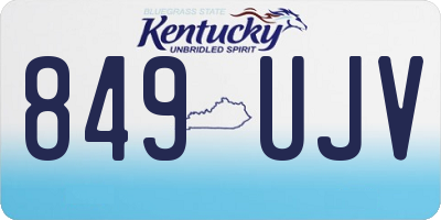 KY license plate 849UJV