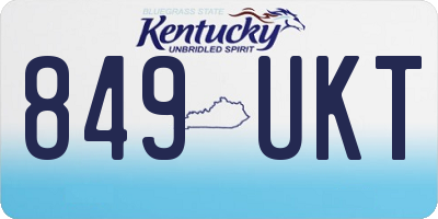 KY license plate 849UKT