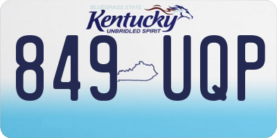 KY license plate 849UQP