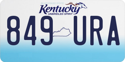 KY license plate 849URA