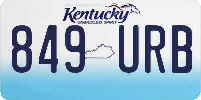 KY license plate 849URB