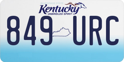 KY license plate 849URC