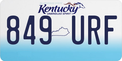 KY license plate 849URF