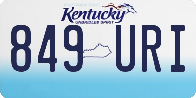 KY license plate 849URI