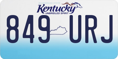 KY license plate 849URJ