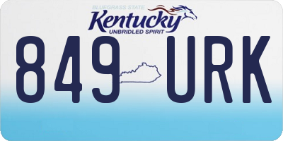 KY license plate 849URK