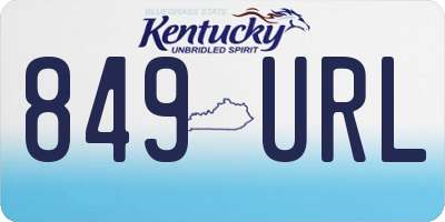 KY license plate 849URL