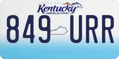 KY license plate 849URR