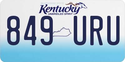 KY license plate 849URU