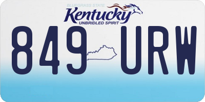 KY license plate 849URW