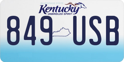 KY license plate 849USB