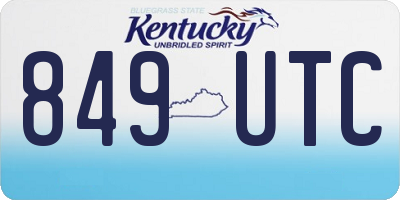 KY license plate 849UTC