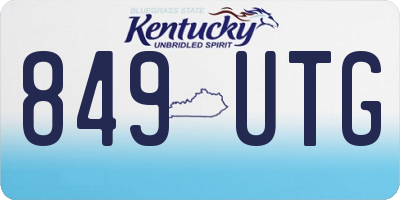 KY license plate 849UTG