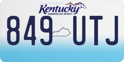 KY license plate 849UTJ