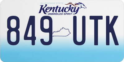 KY license plate 849UTK