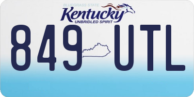 KY license plate 849UTL