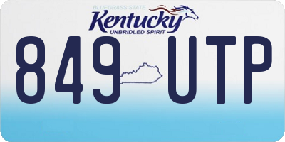 KY license plate 849UTP