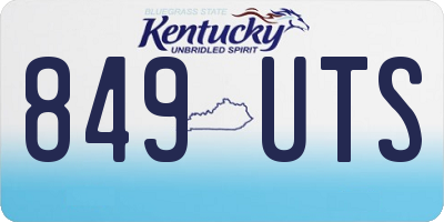 KY license plate 849UTS