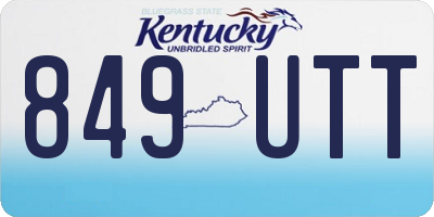 KY license plate 849UTT