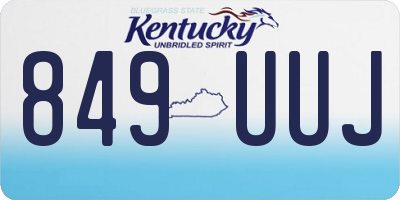 KY license plate 849UUJ