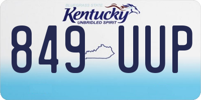 KY license plate 849UUP
