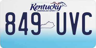 KY license plate 849UVC
