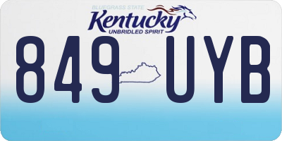 KY license plate 849UYB