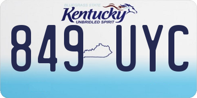 KY license plate 849UYC