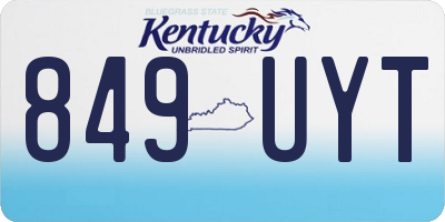 KY license plate 849UYT