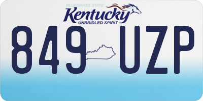 KY license plate 849UZP