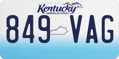 KY license plate 849VAG