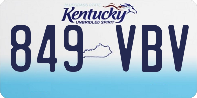 KY license plate 849VBV