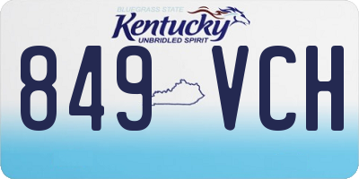 KY license plate 849VCH