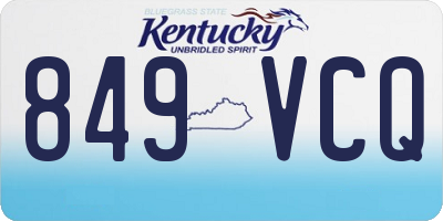 KY license plate 849VCQ