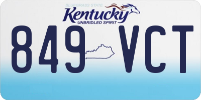 KY license plate 849VCT