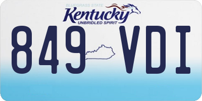 KY license plate 849VDI