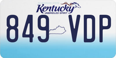 KY license plate 849VDP