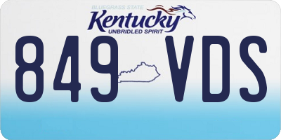 KY license plate 849VDS