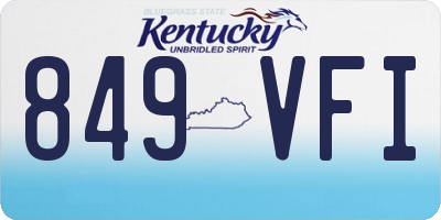 KY license plate 849VFI