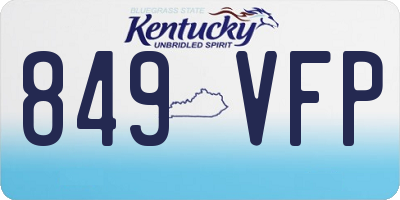 KY license plate 849VFP