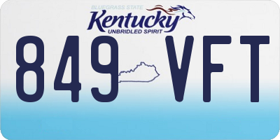KY license plate 849VFT