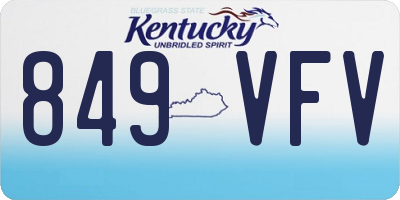 KY license plate 849VFV