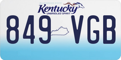 KY license plate 849VGB
