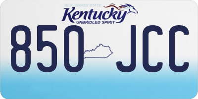 KY license plate 850JCC