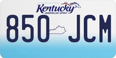 KY license plate 850JCM