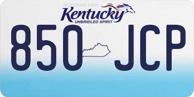 KY license plate 850JCP