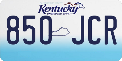 KY license plate 850JCR